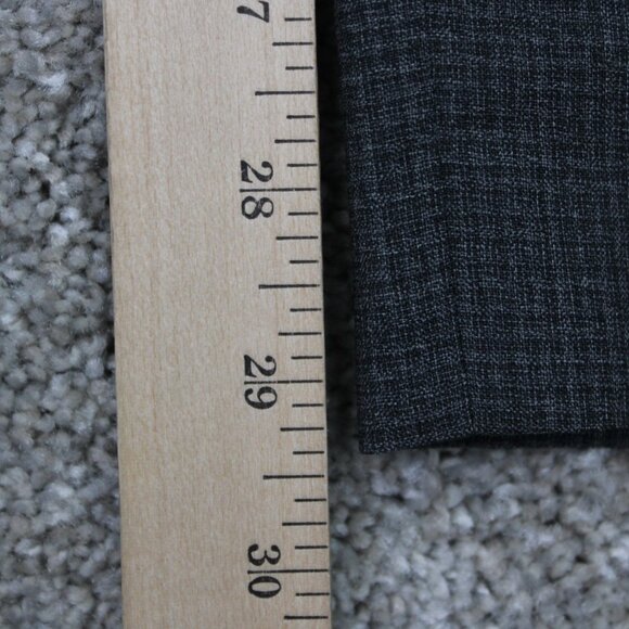 Zanella Devon Dress Pants Mens 36 Gray Flat Front 100% Wool w/ 30" inseam - Picture 4 of 13